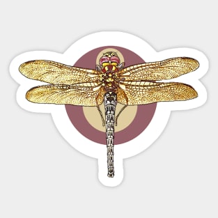 Vintage stylized dragonfly Sticker